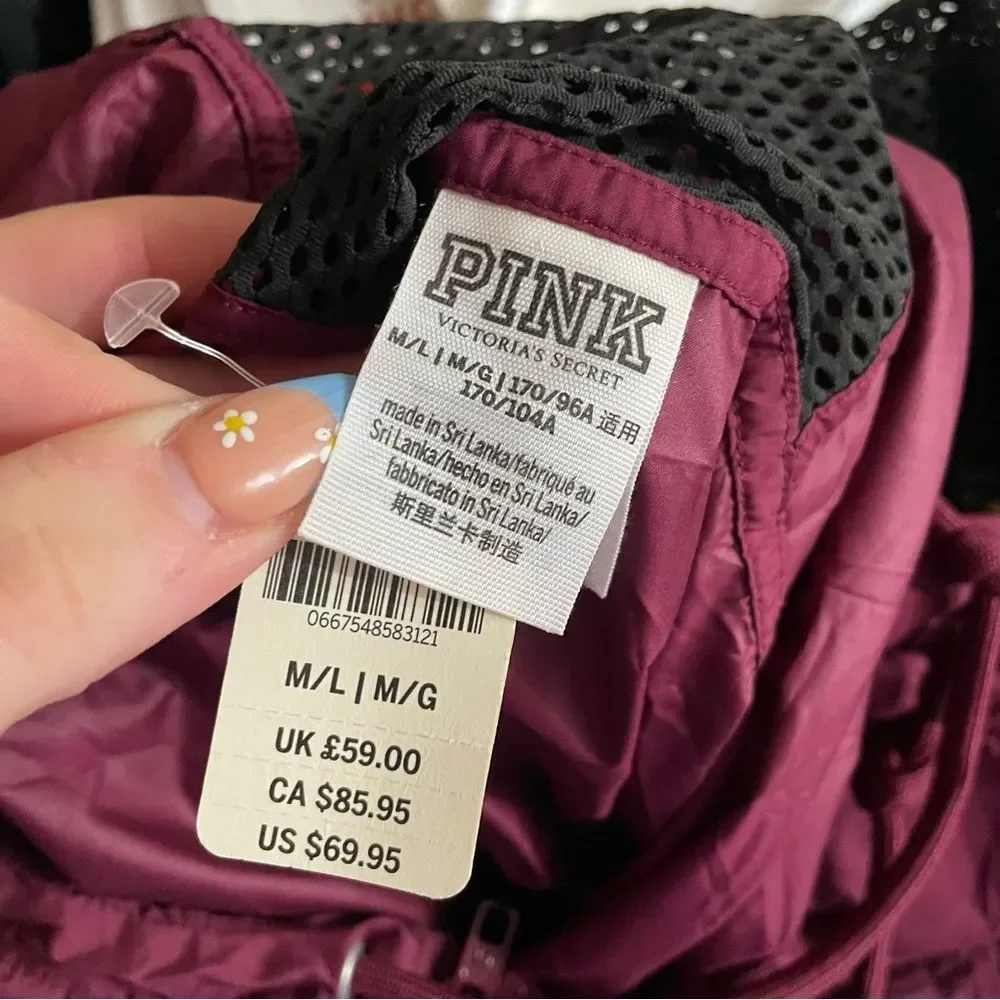 NWT Victoria’s Secret PINK Mesh Windbreaker Jacket - Picture 4 of 4